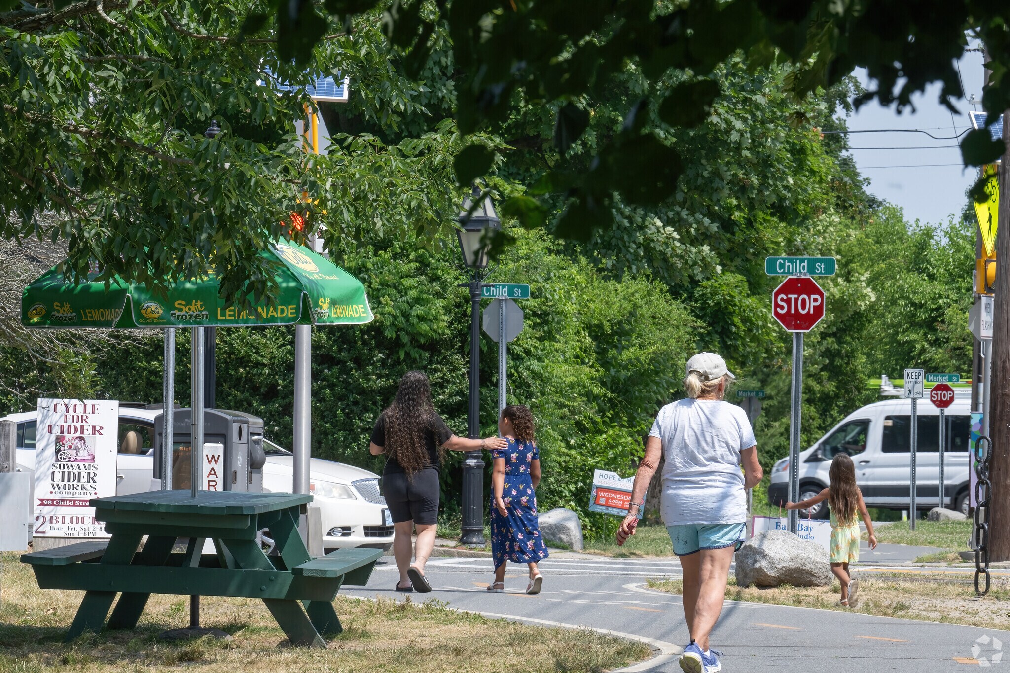 The East Bay Bike Path passes through South Warren and is a pleasant way to enjoy the day.