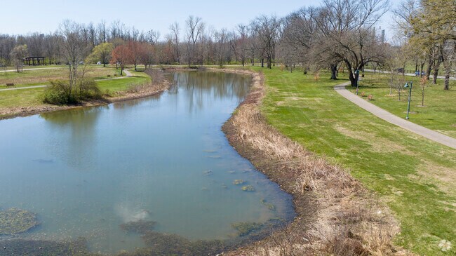 Thurman Hutchins Park is a great place for a stroll by the lake