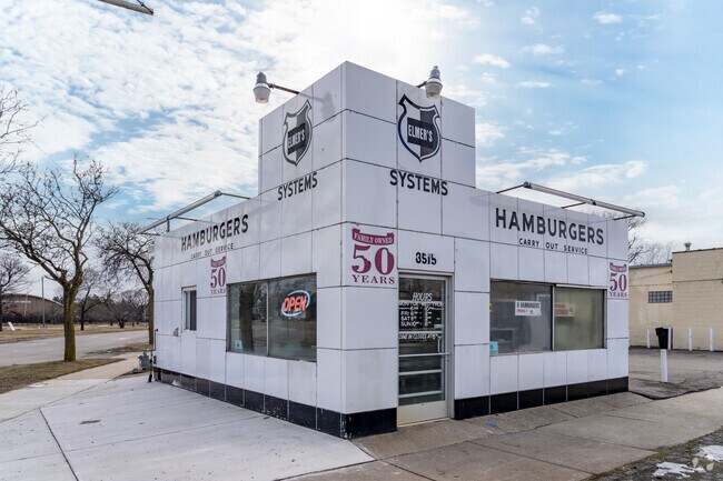 Stop by the famous Elmers Hamburgers in Barton-McFarland for a quick and affordable lunch.