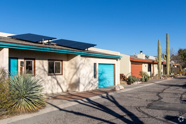 Unique townhomes are among a variety of styles of homes in Cabrini.