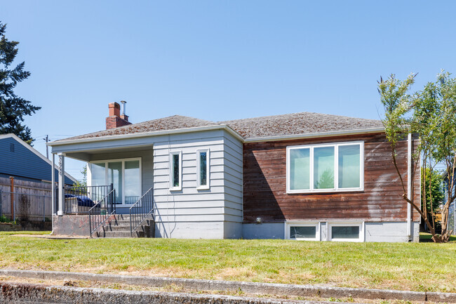 Older yet remodeled 1940s bungalow style homes are found in the Seattle neighborhood of Roxhill.