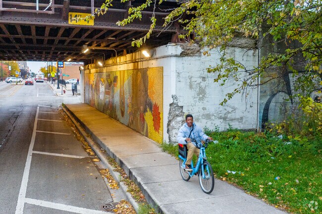 Divvy bikes offer a convenient way to get around Englewood.