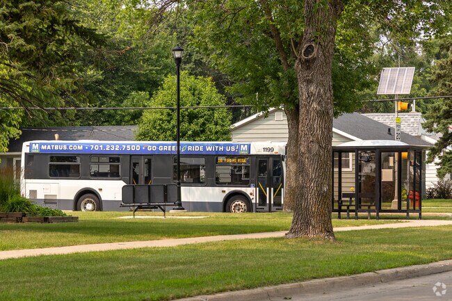The Fargo city bus system, known as MATBUS, serves the Fargo-Moorhead metropolitan areas.