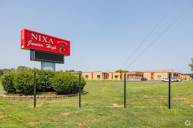 Nixa Junior High School is centrally located in Nixa.