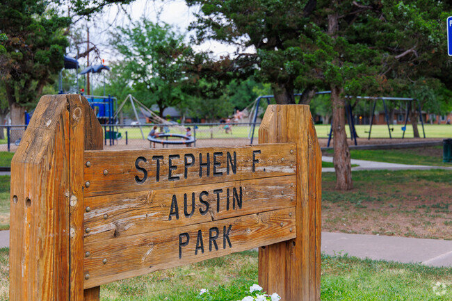 Austin Middle School sits right across the street from Stephen F. Austin Park.