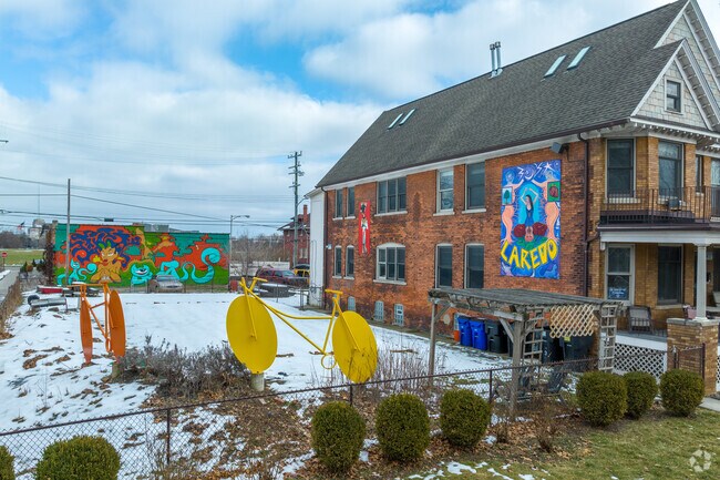 Woodbridge Bicycle Garden blends sculpture and community gardening.