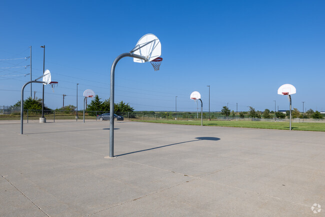 Students love to play basketball during recess at Norris Middle School.