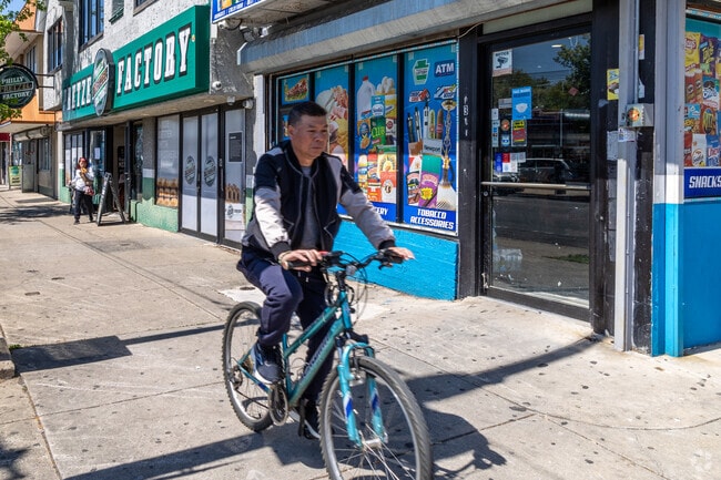 Some residents in Mayfair like to ride their bikes to get around.