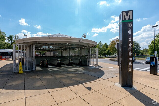 Congress Heights station is the public transportation hub in Congress Heights.