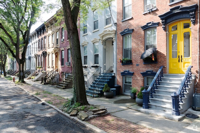 Row homes with Italianate features are a common sight in Hudson Park, Albany.