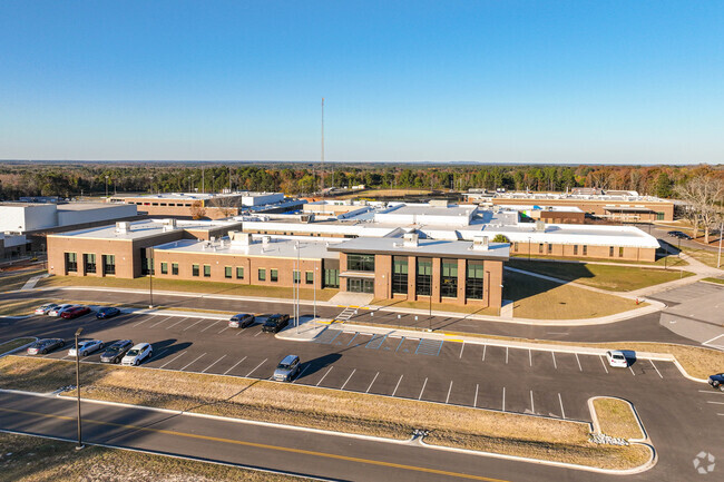 Batesburg-Leesville High School in Columbia sits on higher, open land.