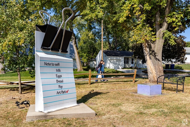 The South Des Moines Sculpture Park brings a quirky aesthetic to South Central DSM.