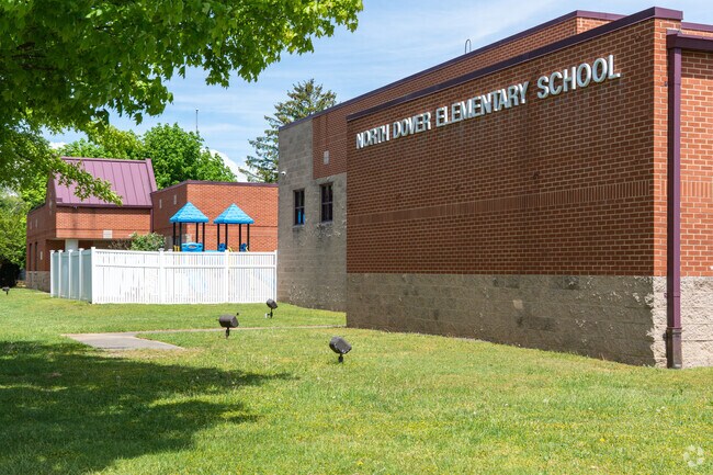 North Dover Elementary School
has a few playgrounds located around the property.