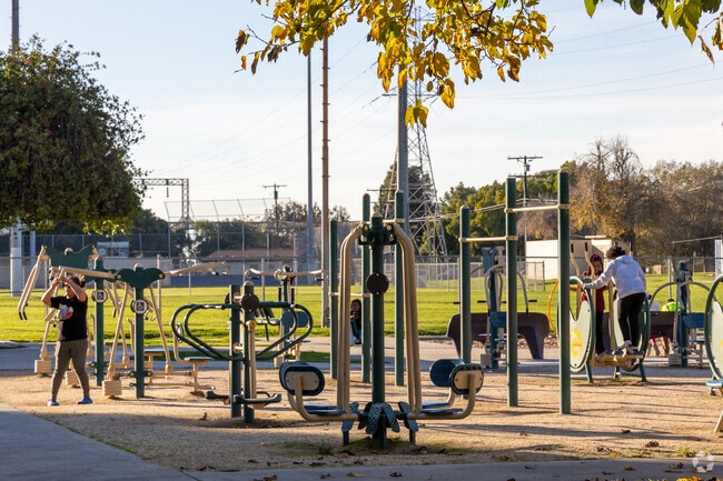 Jesse Owens Park in Manchester Square is a popular spot for outdoor fitness and recreation.