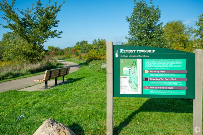 The Heritage Woodlawn Sanctuary is a wonderful place for hiking, and walking in Lemont.