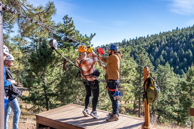 Beaver Ranch Park features some of the longest ziplines in Colorado.