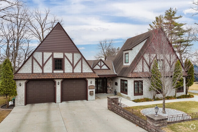 Elegant waterfront estates surround the shores of Lake Bemidji.