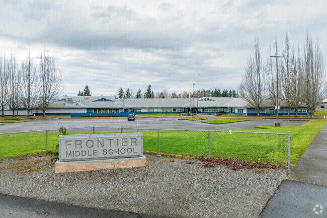 Signage to Frontier Junior High School.