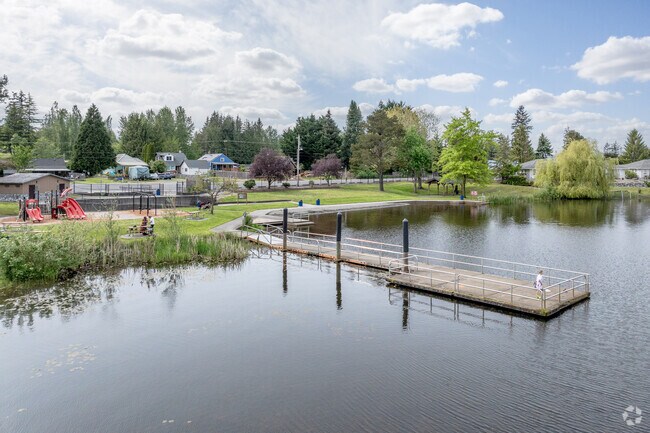 Clear Lake Beach in Clear Lake has a playground, picnic areas, and a pier for fishing.