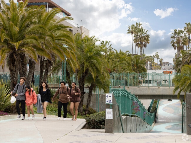 Metro Station Walkway shows the way for people to walk the shoreline in Downtown Oceanside.