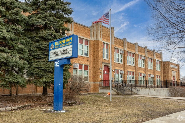 Burnham Math & Science Academy in Jeffrey Manor received a C- from Niche.