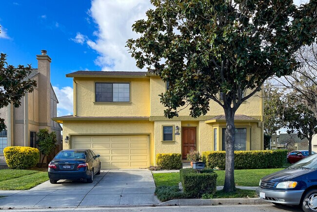A vibrant two-story home stands out in the Kennedy, San Jose neighborhood.