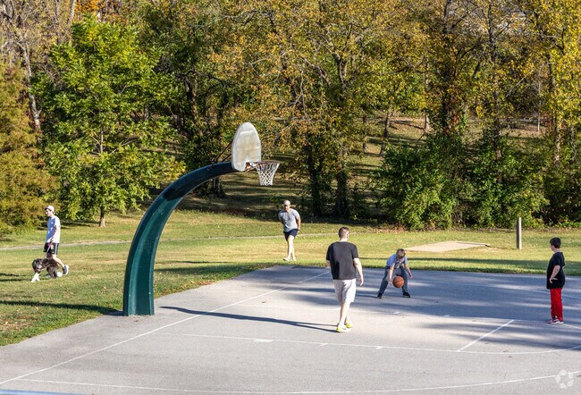 River Hill Park offers a disc golf course and ball court right in the heart of the neighborhood.
