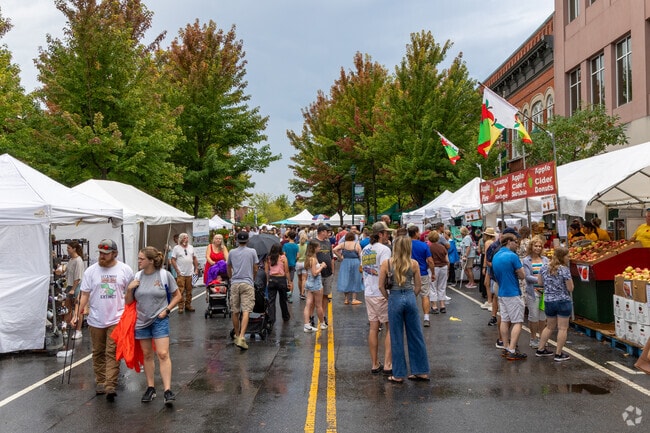 Just outside Zirconia, cities like Hendersonville host Saturday events for locals.