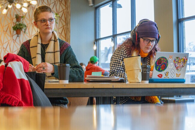 Strange Matter Coffee anchors Michigan Avenue in Lansing’s Fairview Area.