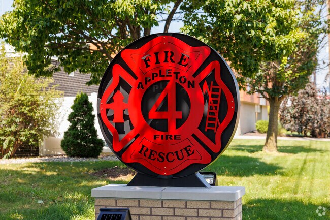 The Appleton Fire Station No 4 is located just adjacent to Huntley Houses.