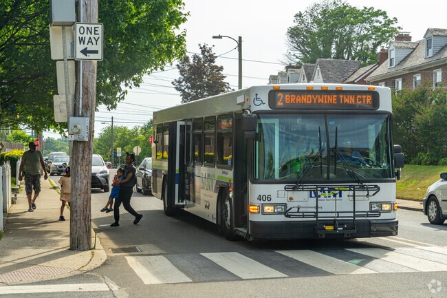 DART has several bus stops throughout Triangle, which takes you right into Downtown Wilmington.