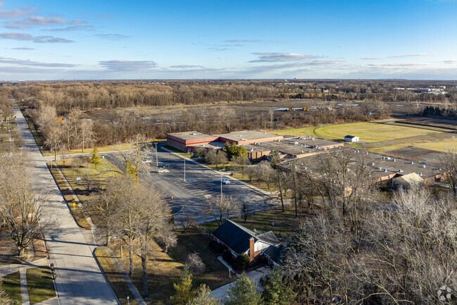Aerial view of Hoover Middle School.
