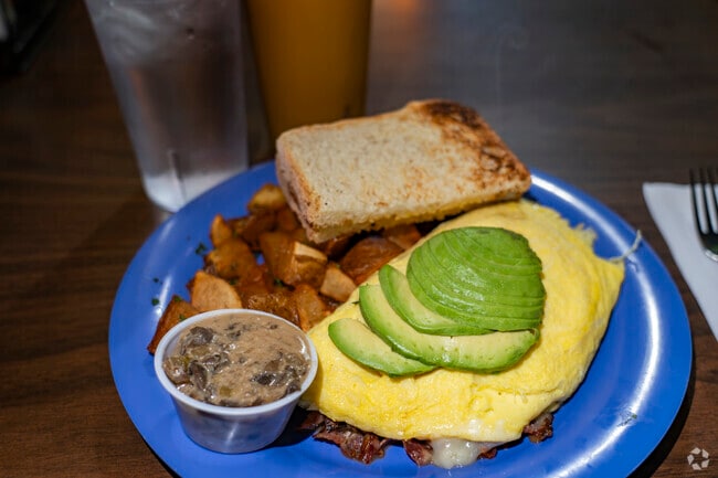 The Racy Tracy omelette has been on TV and can be found at Squeeze In in Los Altos Parkway.
