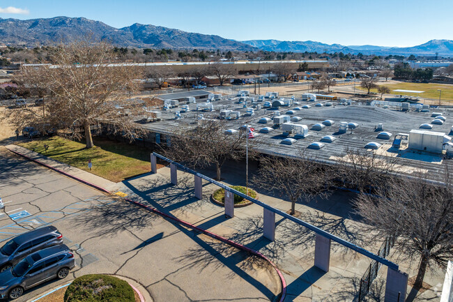 The front entrance to Public Academy for Performing Arts
in NE Albuquerque.