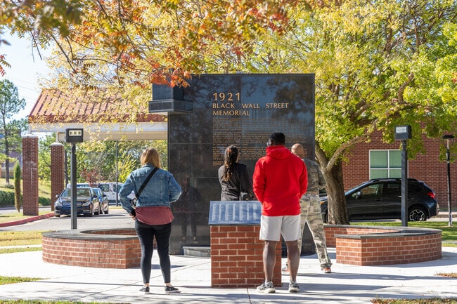 The 1921 Black Wall Street Memorial commemorates what was lost in University Park.