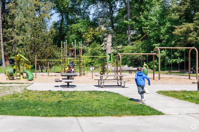 Younger Madison Valley residents can rush to the playground at the Washington Park Playfield.