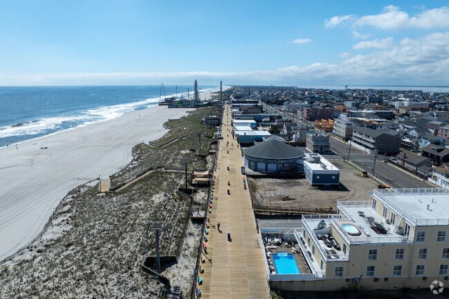 The boardwalk hosts many attractions along the coastline.