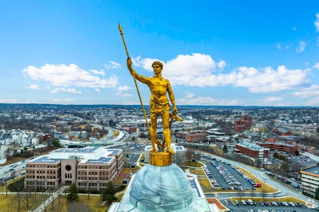 "The Independent Man" on top of the Rhode Island State House in Providence.