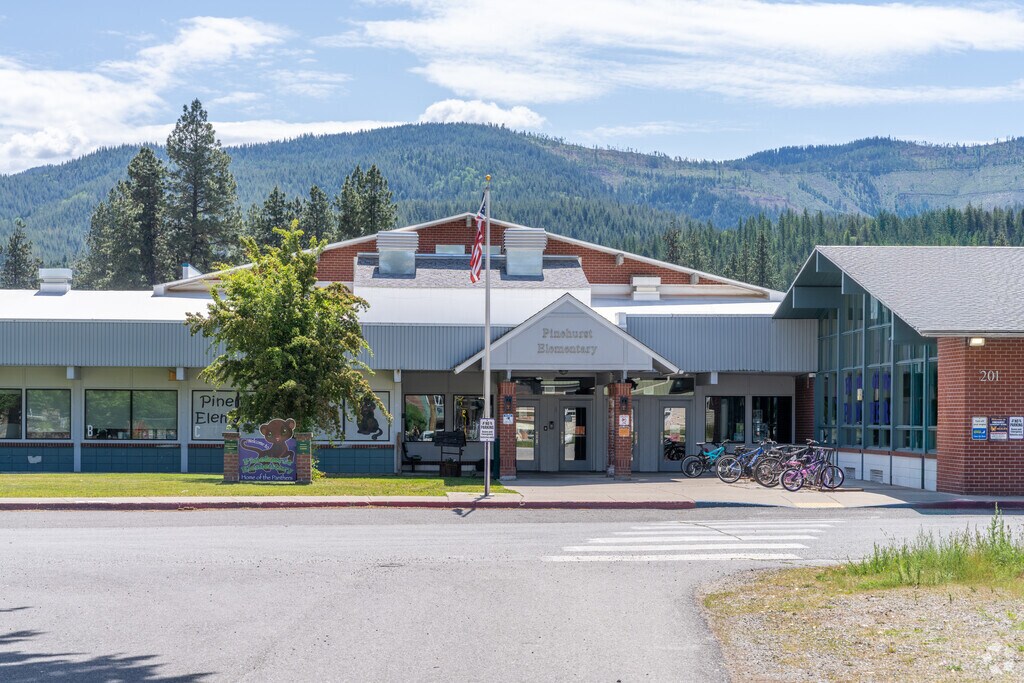 Pinehurst Elementary is located in a residential neighborhood.