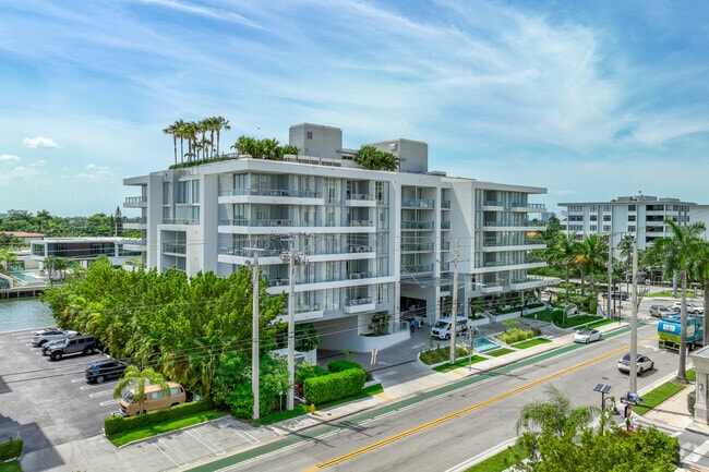 New condominium building in Bay Harbor Islands neighborhood