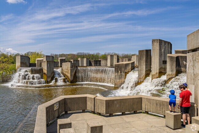 Stepping Stones Falls was a passion project of Flint philanthropist Charles Stewart Mott.