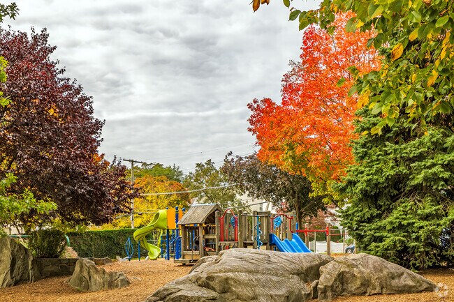 Kids flock to the vibrant Julianne’s Playground in the Pelham neighborhood.