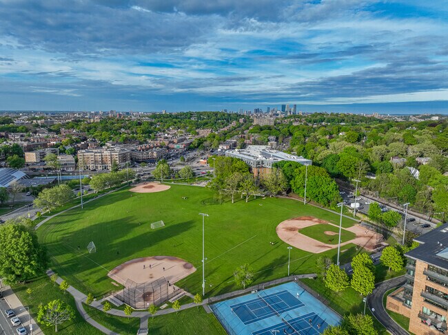 Cleveland Circle is just West of Boston and has everything you might need in a home.