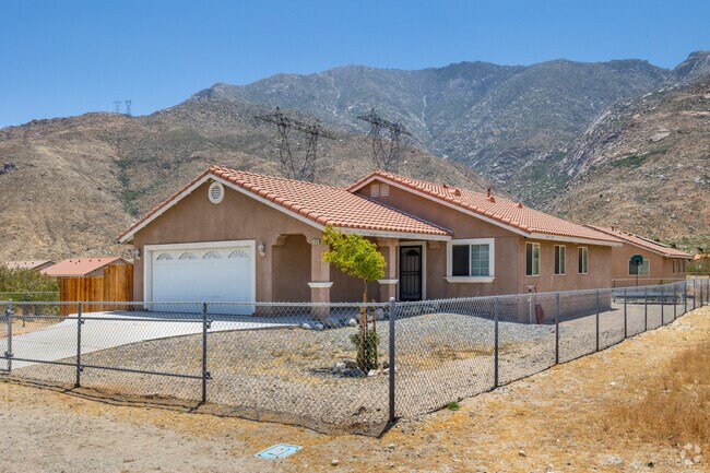 Home built in a modern Spanish style seen in Cabazon.