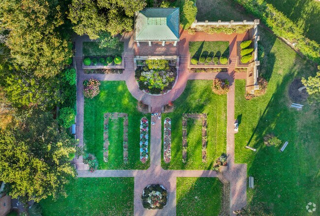 Meander through the Italianate rose garden at Lynch Park in Downtown Beverly.