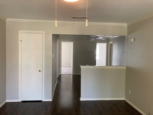 looking from front door into dining room