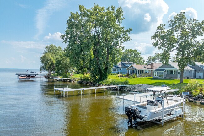 Northshore's lakeside homes feature private docks for residents to enjoy.