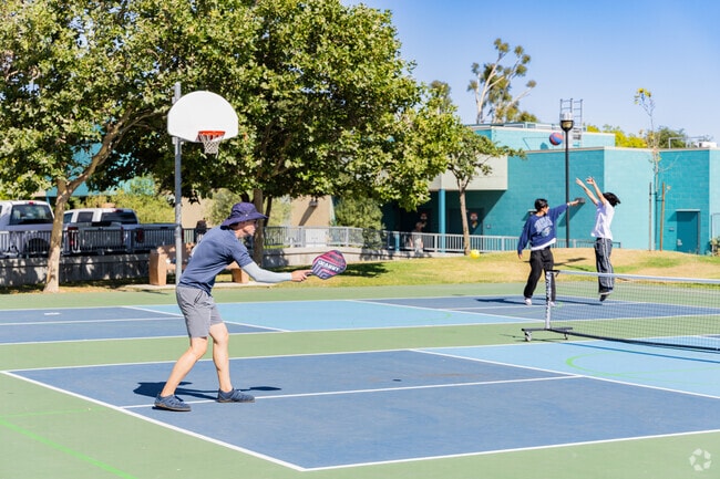 Pacific-Edison residents can enjoy pickleball or basketball at Pacific Park.