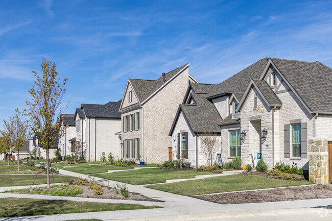 Newer traditional homes in Celina bring a sense of timeless grace to the neighborhood.
