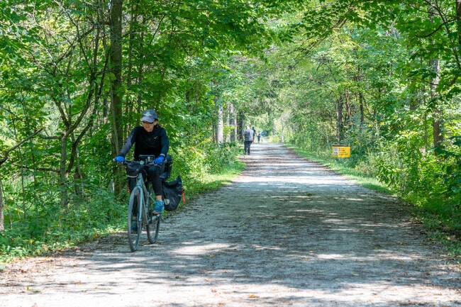 The Cuyahoga Valley National Park Towpath Trail is near Cuyahoga Falls.